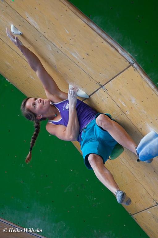 Anna Stöhr. Bouldering World Cup, Vail, CO (USA) 2012. Photo by Heiko Wilhem