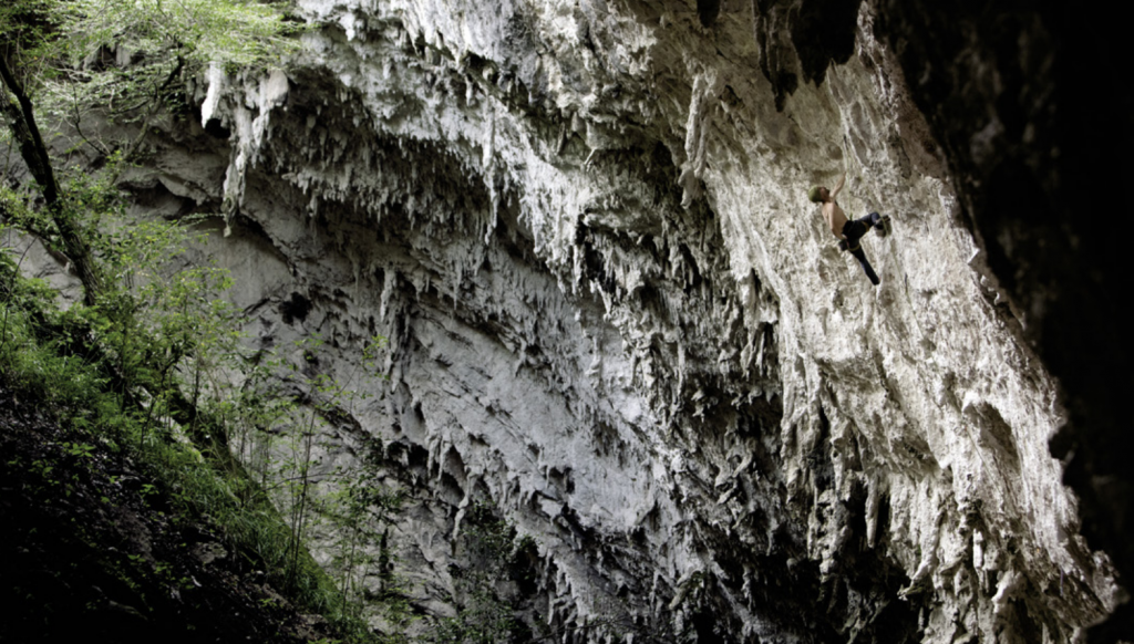 Nico Favresse on  El Intento (8b), Guadalcázar.